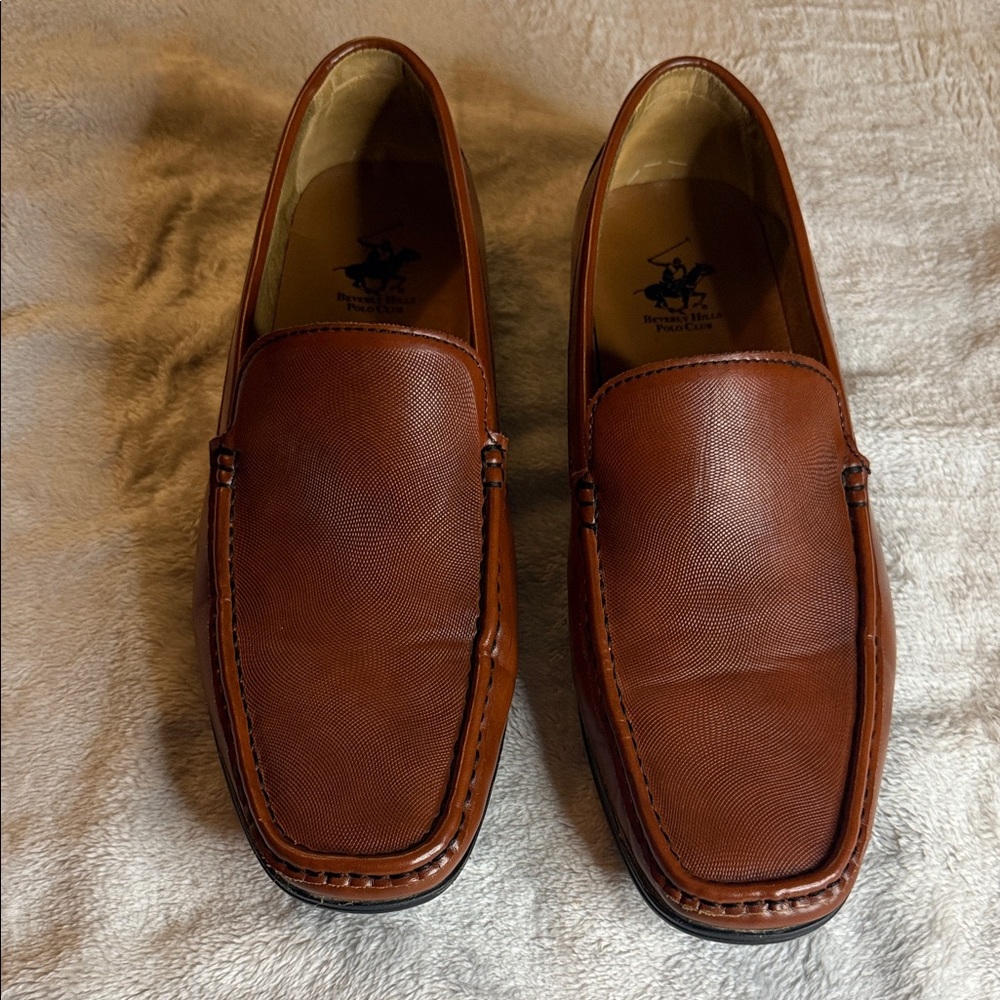 Beverly Hills Polo Club Tan Leather Loafers